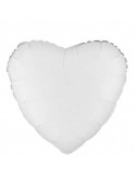 Balon Folie Metalizat Inima Alba - 45 cm
