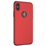 Husa Full cover 360&deg; (fata + spate + sticla) pentru Apple iPhone XS Max, rosie