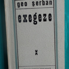 Geo Serban – Exegeze ( critica literara )