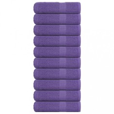 vidaXL Prosoape de baie 10 buc Violet 100x150 cm 360 g/m&sup2; 100% bumbac