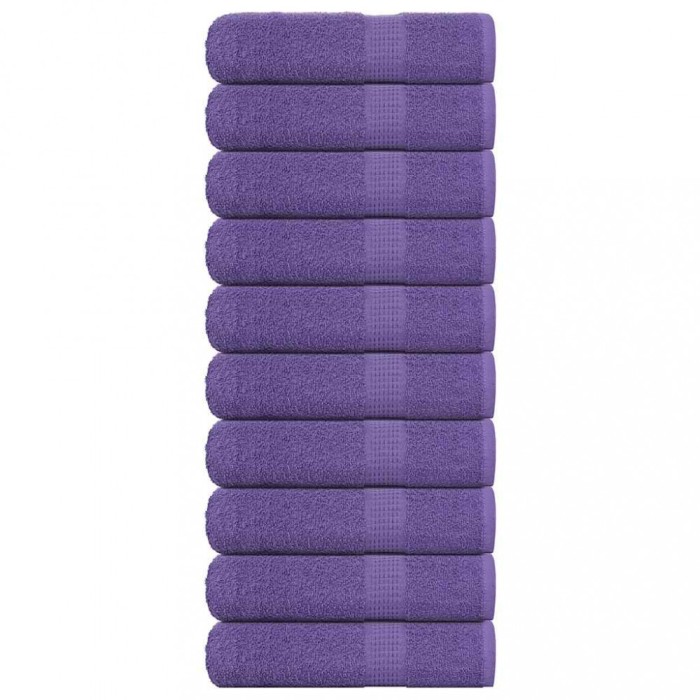 vidaXL Prosoape de baie 10 buc Violet 100x150 cm 360 g/m&sup2; 100% bumbac