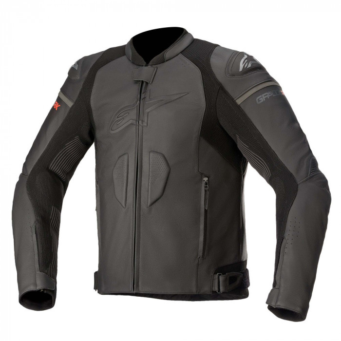 Geaca Moto Piele Alpinestars GP Plus V3 Rideknit, Negru, Marime 58