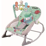 Scaun Balansoar Bebelusi Chipolino Baby Spa Green 3 in 1: Leagan, Vibratii, Melodii, 0-36 luni, Max 18kg