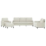 Cumpara ieftin Set de canapele cu perne, 4 piese, crem, catifea