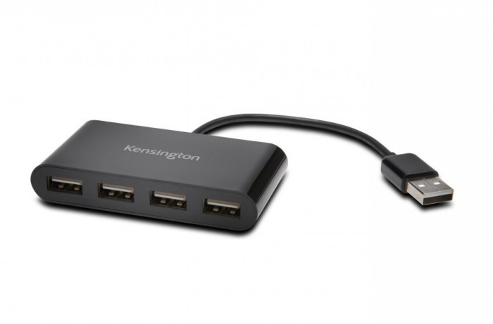 HUB extern KENSINGTON, porturi USB: USB 2.0 x 4, conectare prin USB 2.0, cablu