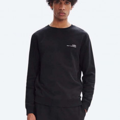 A.P.C. hanorac de bumbac Sweat Item bărbați, culoarea negru, uni COEAS.H27608-DARKNAVY