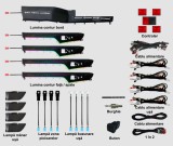 Lumini ambientale dedicate Toyota Highlander 4 2019-2021, RGB Acrilice 17 in 1 Dinamice cu efect symphony, Control din Aplicatie Bluetooth Buton