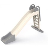Tobogan copii MyKids 243 cm, Gri/Alb, Plastic rezistent UV, 3+, Exterior/Interior, GreatGoods Plaything