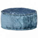 Fotoliu puf rotund, albastru, 40 x 20 cm, catifea GartenMobel Dekor, vidaXL