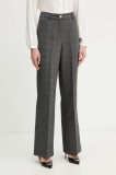 Morgan pantaloni culoarea gri, drept, high waist, PTARY.F