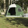 VidaXL Cort de familie Igloo pentru 6 persoane, verde rezistent la apă