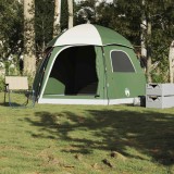 VidaXL Cort de familie Igloo pentru 6 persoane, verde rezistent la apă