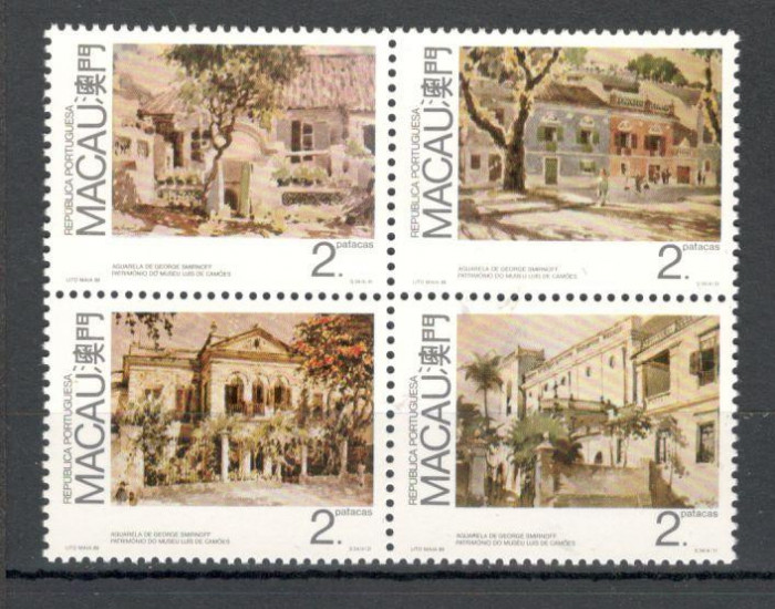 Macao.1989 Pictura din Muzeul Camoes bloc 4 MM.883