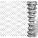 VidaXL Gard de legătură din plasă, argintiu, 25x0,8 m, oțel galvanizat