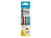Set 4 Markere Whiteboard Carioca, Varf 2.8mm, Uscare Rapida, Albastru, Negru, Rosu, Verde, Fabricat in Italia