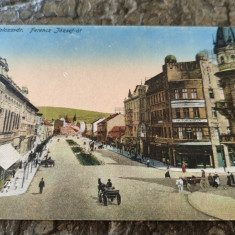 Carte postala Cluj, Koloszvar, Ferencz utca, 1900, necirculata, color,stare buna