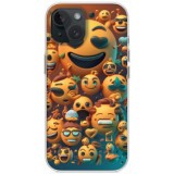 Husa personalizata pentru apple iphone 13, magsafe atasare magnetica, antisoc, emoji faces