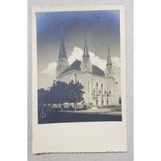 SIGHET , MARAMURES , BISERICA REFORMATA , FOTOGRAFIE TIP CARTE POSTALA , NECIRCULATA , PERIOADA INTERBELICA