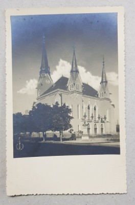 SIGHET , MARAMURES , BISERICA REFORMATA , FOTOGRAFIE TIP CARTE POSTALA , NECIRCULATA , PERIOADA INTERBELICA foto