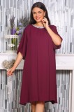 Cumpara ieftin Rochie din Voal Karola Bordo - 48Marimea
