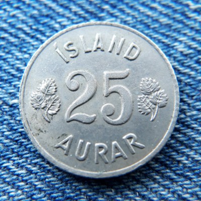 1B - 25 Aurar 1966 Islanda foto