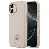 Husa MagSafe pentru Apple iPhone 17, Guess, Grained Strass Logo, Roz