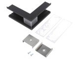Conector Aluminiu Anodat Negru 270&deg;