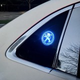 Emblema Luminoasa LED Auto cu Logo PEUGEOT - set 2 bucati