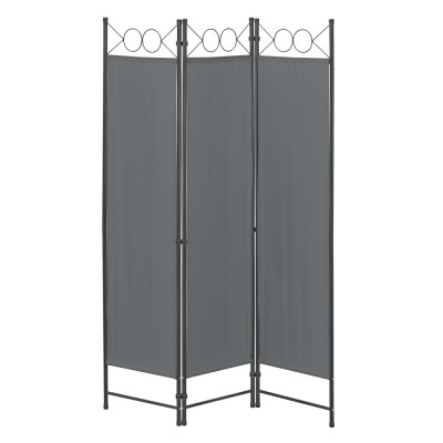 Paravan Saragossa DG120 pliabil 171 x 120 cm gri inchis [en.casa] HausGarden Leisure foto
