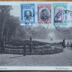 Suvenir postal ; Ocupatia Bucurestilor de Puterile Centrale , Supratipare ,1917