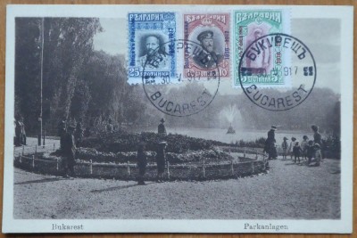 Bucuresti sub ocupatia Puterilor Centrale, Bulgarii, suvenir, supratipare, 1917 foto