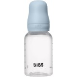 BIBS Anti-Colic Baby Bottle Silicone biberon anticolici cu suzetă din silicon Baby Blue 150 ml