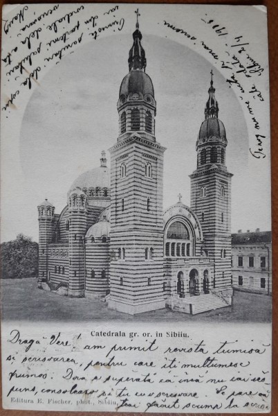 Carte postala, Catedrala gr.or. in Sibiu, 1905