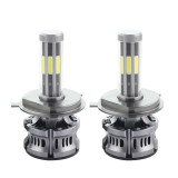 Set 2 LED-uri Auto Techstar&reg; N8, H4, 50w, 5500 Lumeni, 3000K-8000K, AUTO, 12-24 Volti, COB, Canbus, Radiator Aluminiu, 3 Nuante