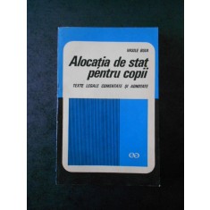 VASILE BUIA - ALOCATIA DE STAT PENTRU COPII