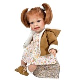 Cumpara ieftin Papusa Nines D&#039;Onil Little Susi cu sunete, parul roscat, palton maro si miros de vanilie 40 cm