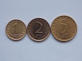 LOT 3 MONEDE 1,2,5 STOTINKI 2000 BULGARIA-magnetic