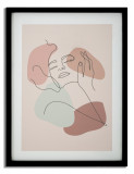 Tablou, Mauro Ferretti, Face - A, 35 x 2 x 47 cm, mdf/sticla, multicolor