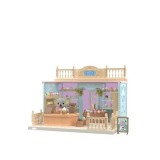 Căsuță Păpuși eMazing cu Magazin &Icirc;nghețată, Mobilier &amp; Figurine - Set Joacă Fete, Asamblare Ușoară, Design Atractiv