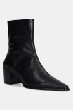 Vagabond Shoemakers cizme de piele GISELLE femei, culoarea negru, cu toc drept, 5854-001-20