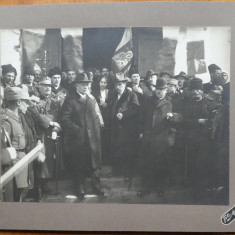 Foto pe carton interbelica , Braila , General Macri , Capitan Praporgescu