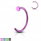 Piercing colorat potcoavă - titan anodizat, finisaj lucios, 0,8 mm - Lungime piercing: 10 mm, Culoare Piercing: Albastru