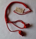 Snur rosu pentru Pionieri, pionier Comandant de GRUPA, cu eticheta originala, Cooperativa Arta Aplicata - Bucuresti, anii 1980, elevi, scolari