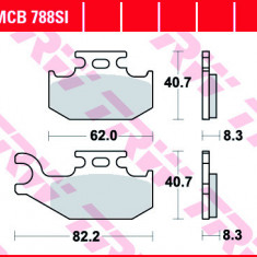 Set placute frana fata stanga TRW MCB788SI - ATV Suzuki LT-A King Quad - LT-A XP King Quad 4T LC 400-450-500-700-750cc