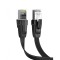 Cablu Retea UGREEN NW134 Flat, UTP, Cat8, 2m, Negru