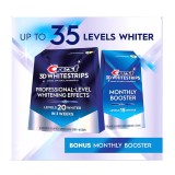 Set benzi albire dinți Crest 3D White Professional-Level Whitening Effects 20 zile + Monthly Boost 11 zile