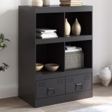 Gossi dulap inalt, negru, 67x39x95 cm, otel