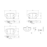 Placute frana Fiat Tipo Estate (356 357) 03.16-, Tipo Liftback (356 357) 03.16-, Tipo Sedan (356 357) 10.15-, Spate, BREMBO