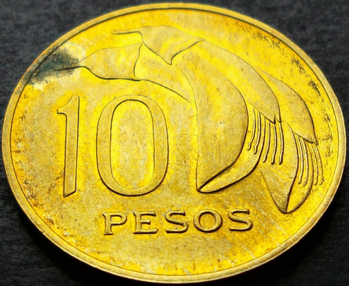 Moneda exotica 10 PESOS - URUGUAY anul 1968 * cod 1898