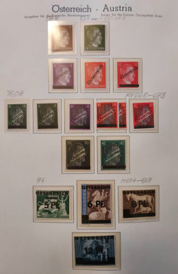 Colectie timbre Austria 1945 - 1969 foto